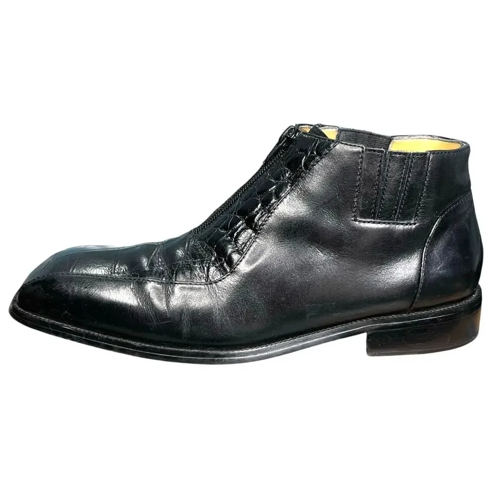 Vintage Georgia Brutini Men’s Black Leather Chukka Boots Size US 8.5